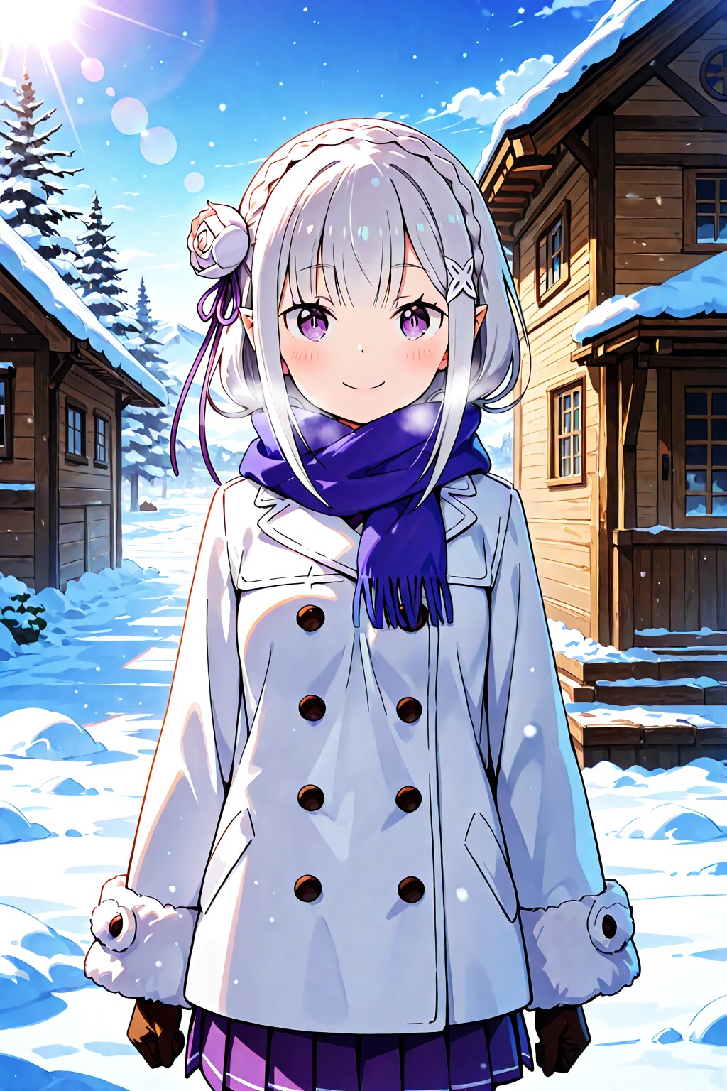 銀世界の白熊ごっこ