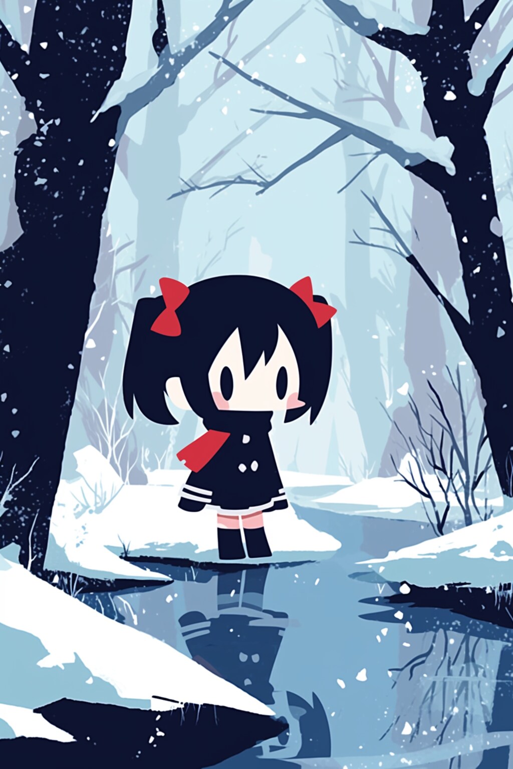 冬景色とちびにこちゃん