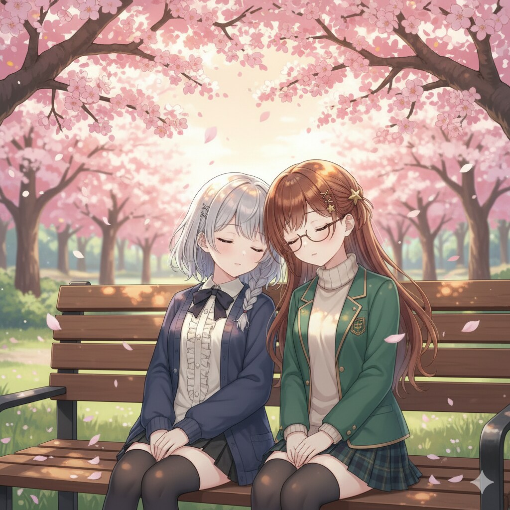 温かい春の日差しの中で。