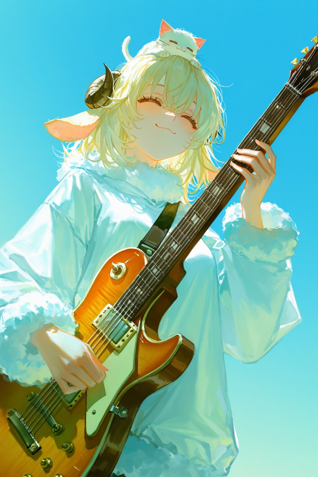 子猫とギタリスト
