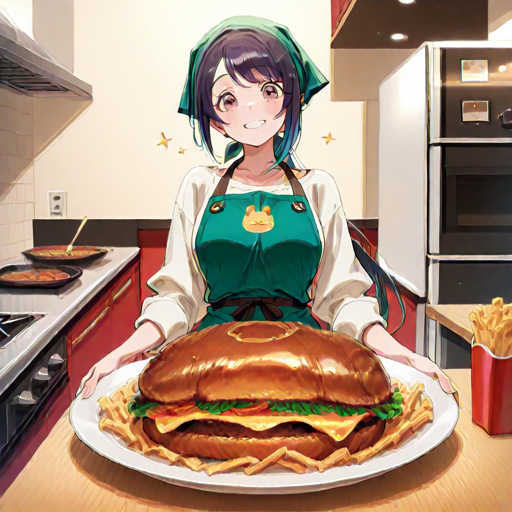 巨大ハンバーガーのオードブル | の人気AIイラスト・グラビア