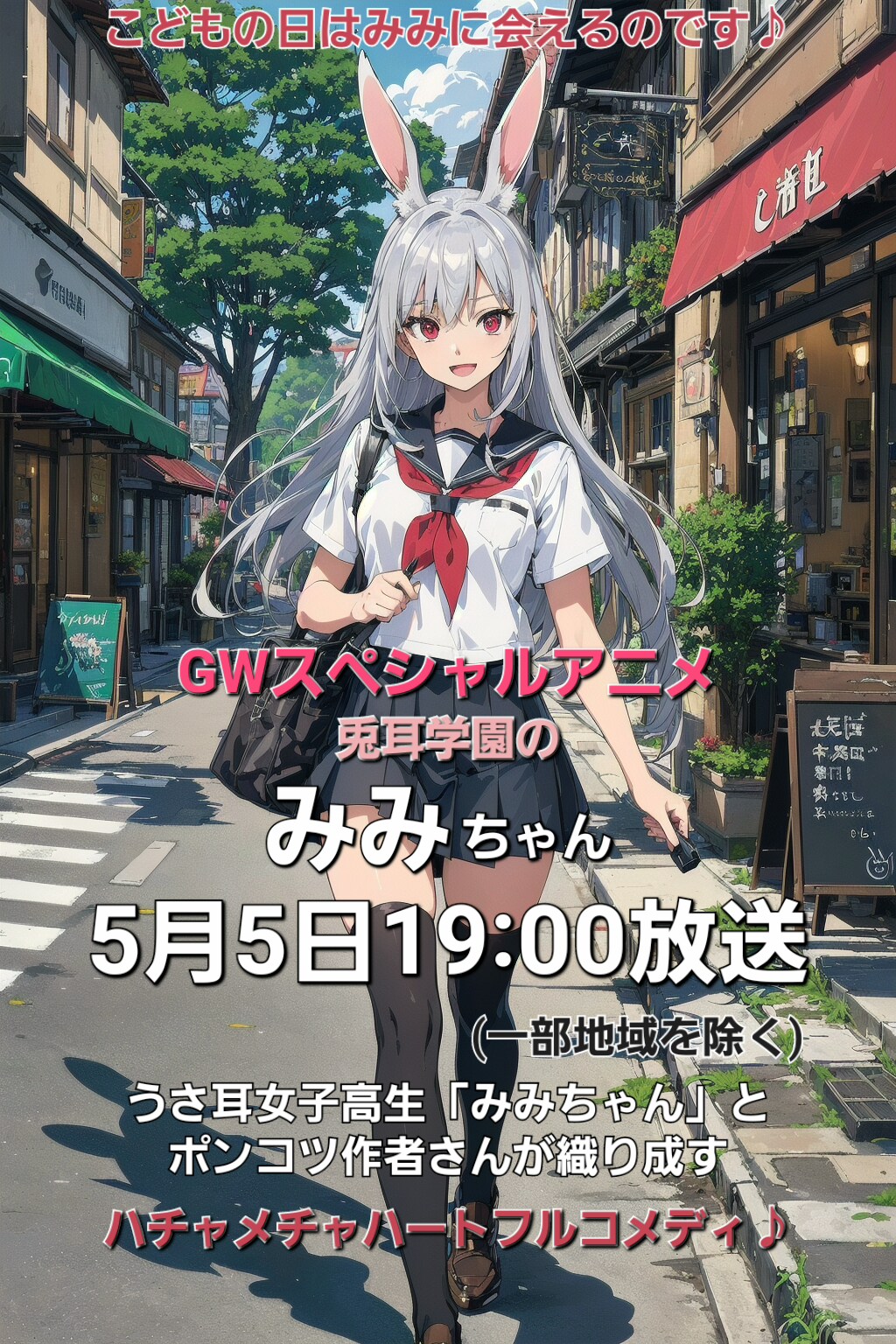 GWスペシャルアニメ『兎耳学園のみみちゃん』番宣CM風🐰✨