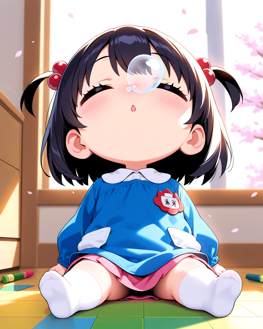 お遊戯中に寝ちゃった子