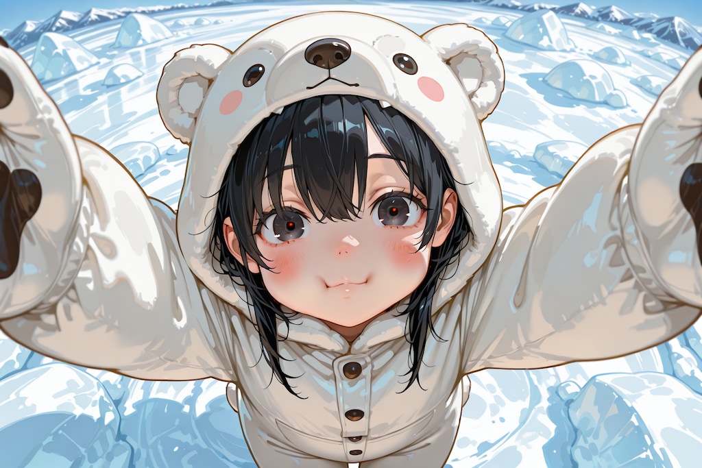 しろくまのきぐるみ（モデル: ECHIDNA）