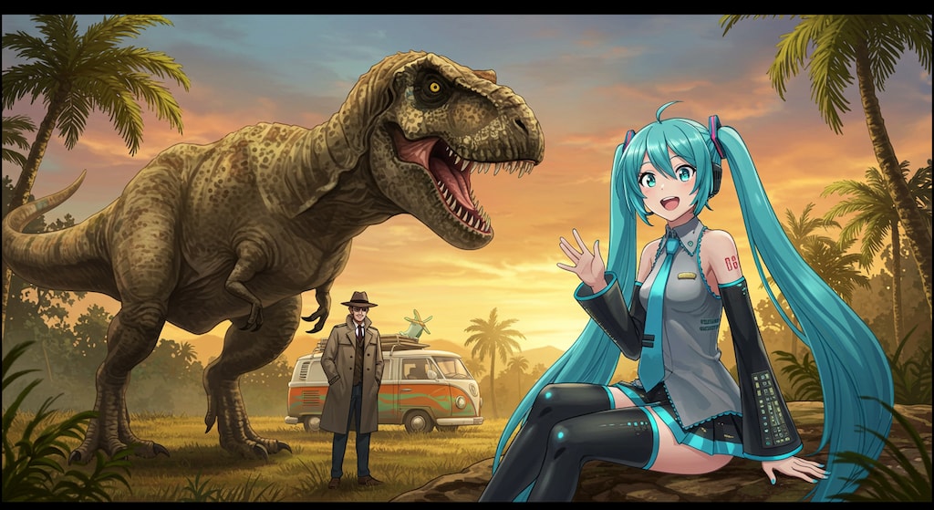 ジュラシックパークと初音ミク　　リメイク版