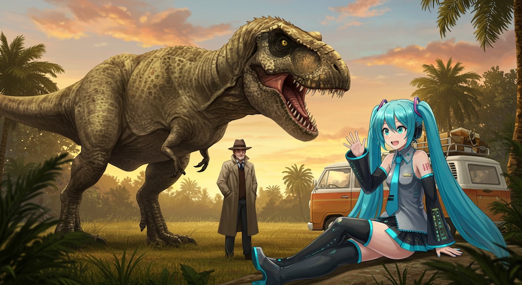 ジュラシックパークと初音ミク　　リメイク版