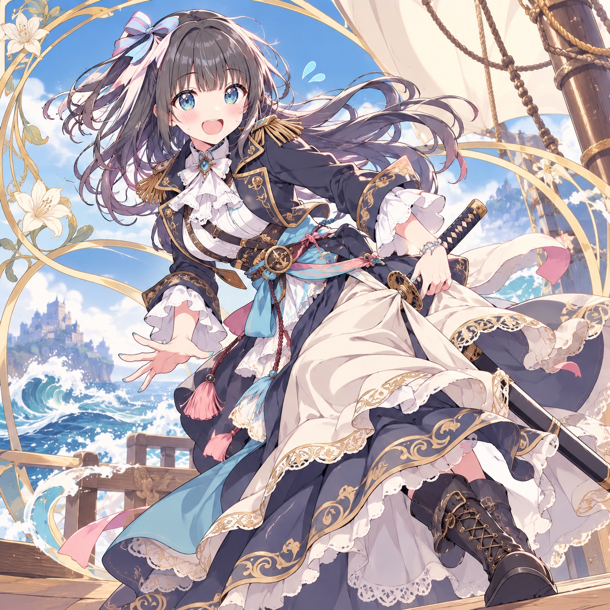 ロンスカ海賊（１）３時のアイドル　GPTimages2.5 | の人気AIイラスト・グラビア