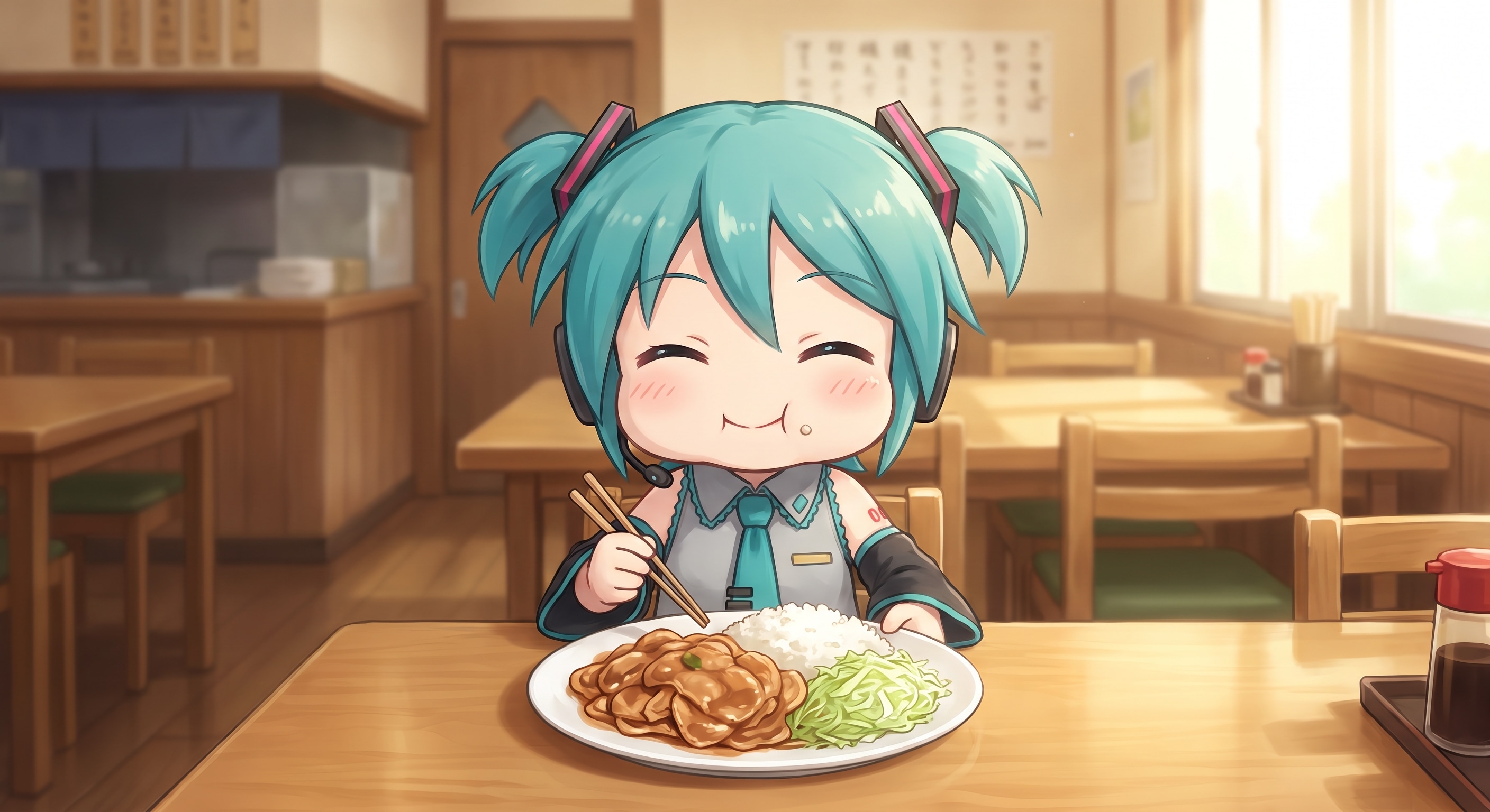 今日のお昼は豚の生姜焼きです | の人気AIイラスト・グラビア