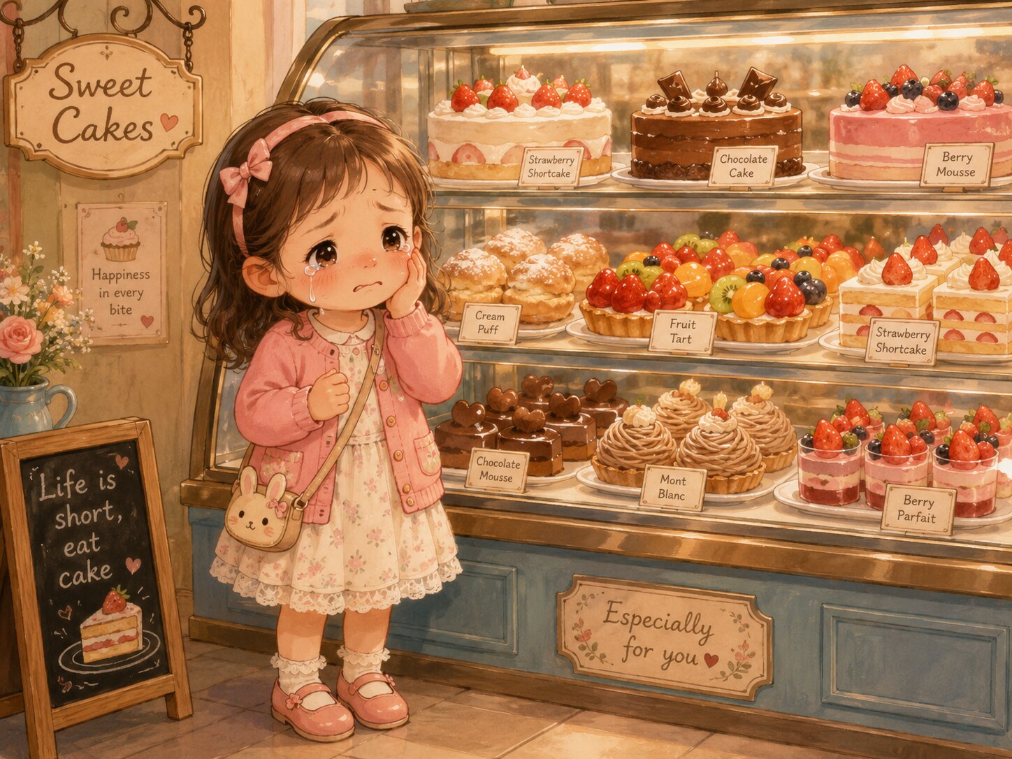 ケーキを眺めていたら…
