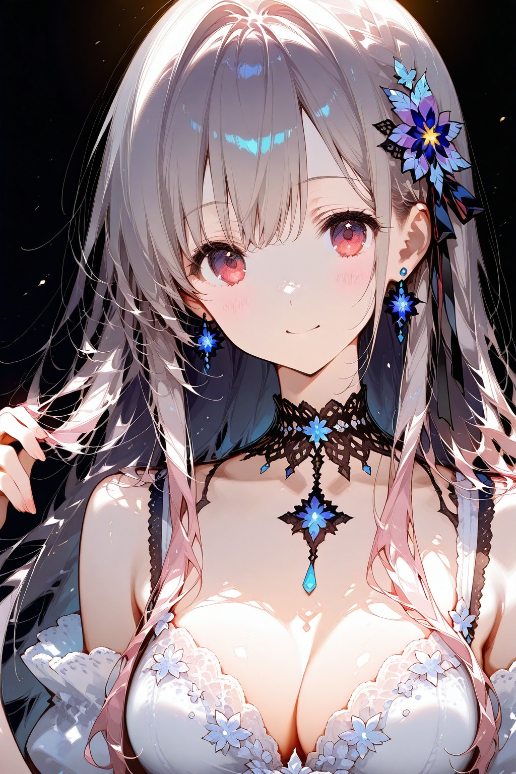 チョーカーを着けた少女