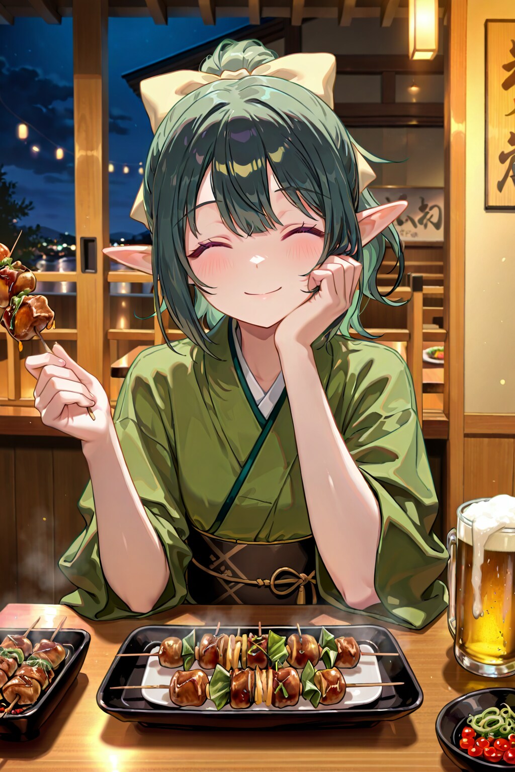 【🍗焼き鳥の日🍺】😋ミオさんの串で乾杯🍻