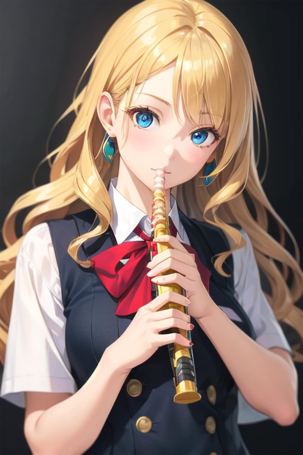 リコーダーっぽい物を吹くV4Bちゃん