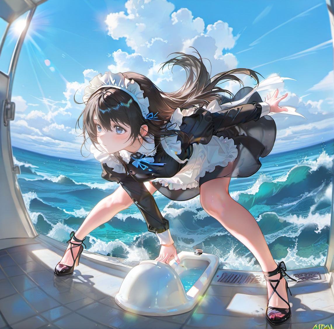 使いにくい船のトイレ | の人気AIイラスト・グラビア