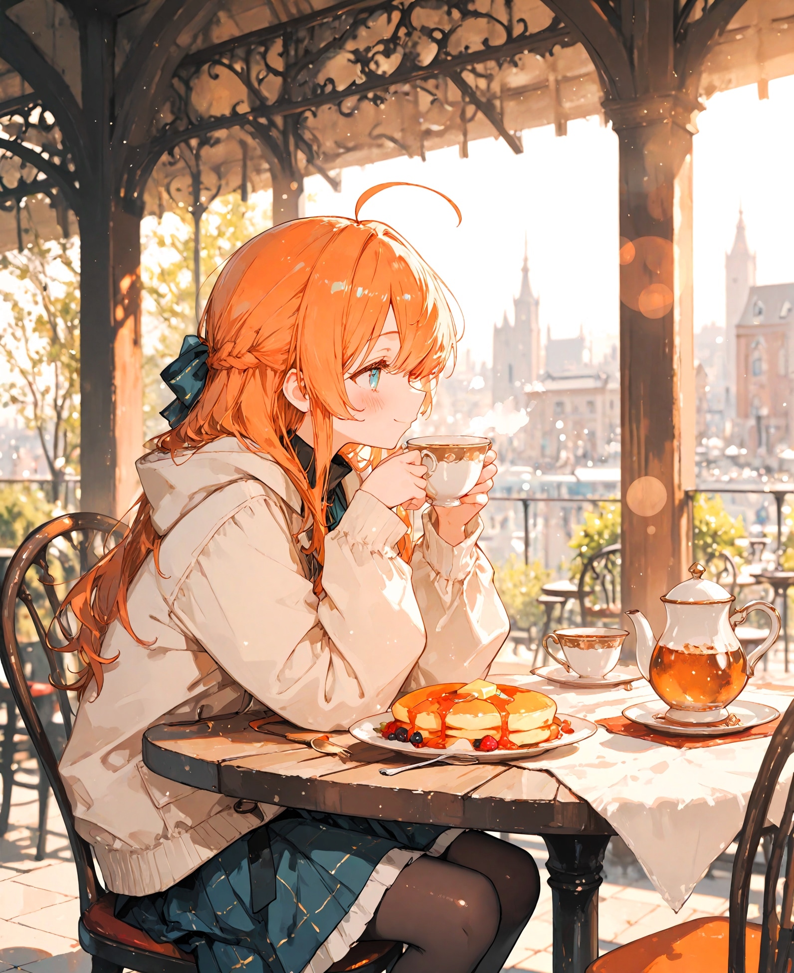 カフェで休憩の少女 | の人気AIイラスト・グラビア