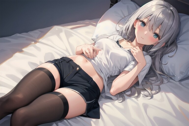 ベッドの上で②