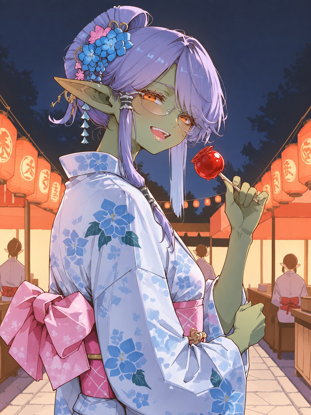 夏祭りの日のリリナ。