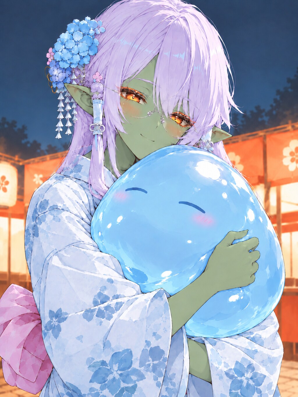 夏祭りの日のリリナ。