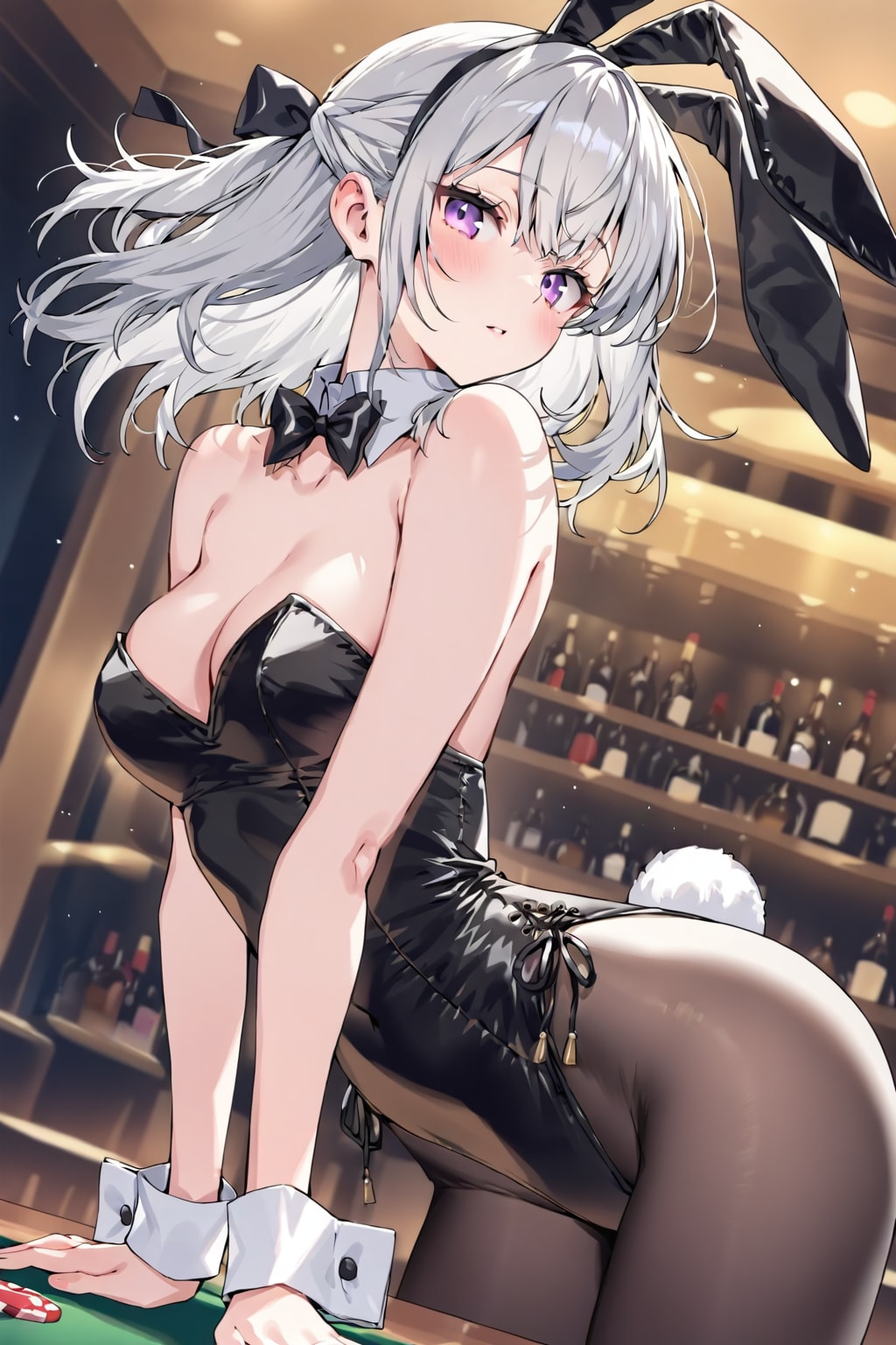 (1322)銀髪ちゃんバニーガール