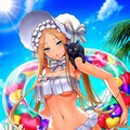 夏の浮き輪&ビキニ水着コスプレ人妻 5枚目