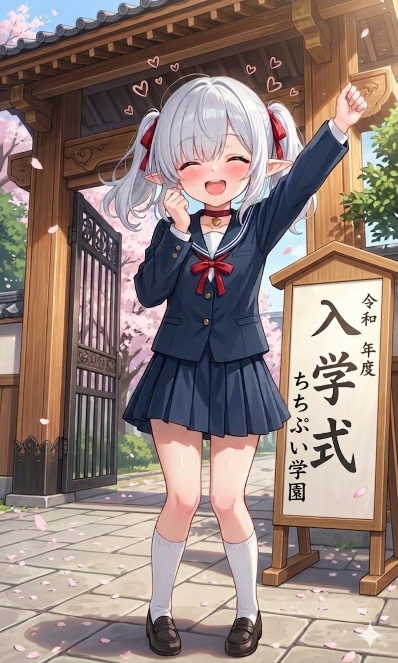 学校が楽しみなシロネさん | の人気AIイラスト・グラビア