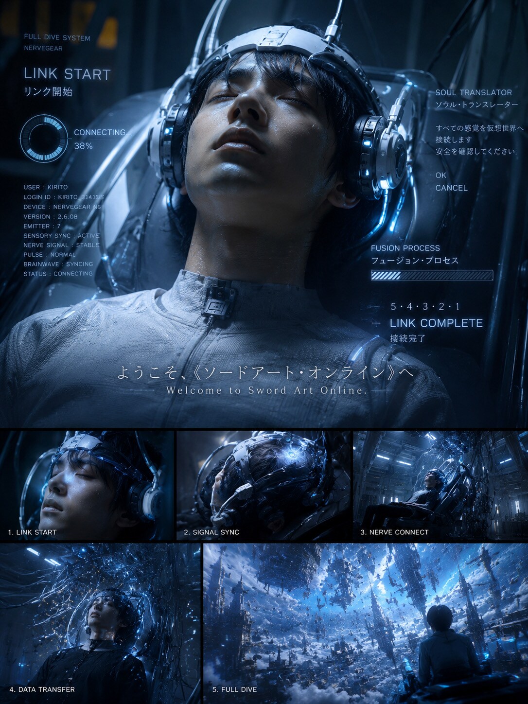 SAO「フルダイブ接続シーン」