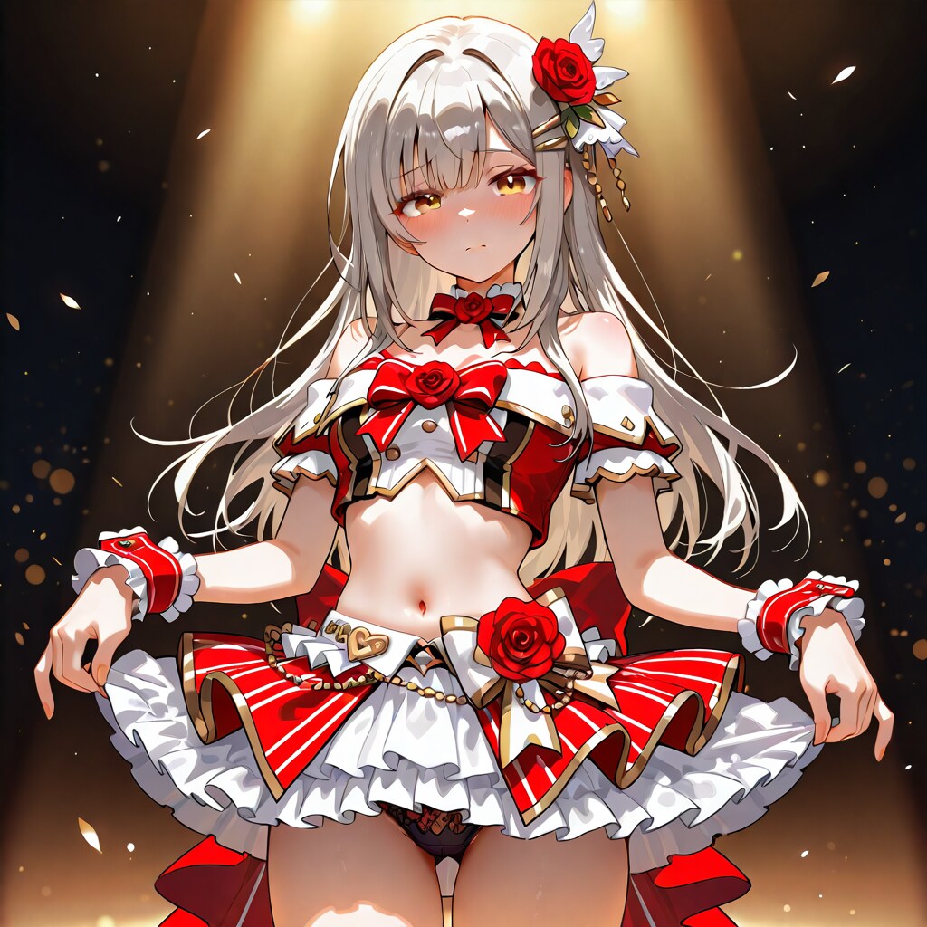 パンツ見えてる薔薇のアイドル