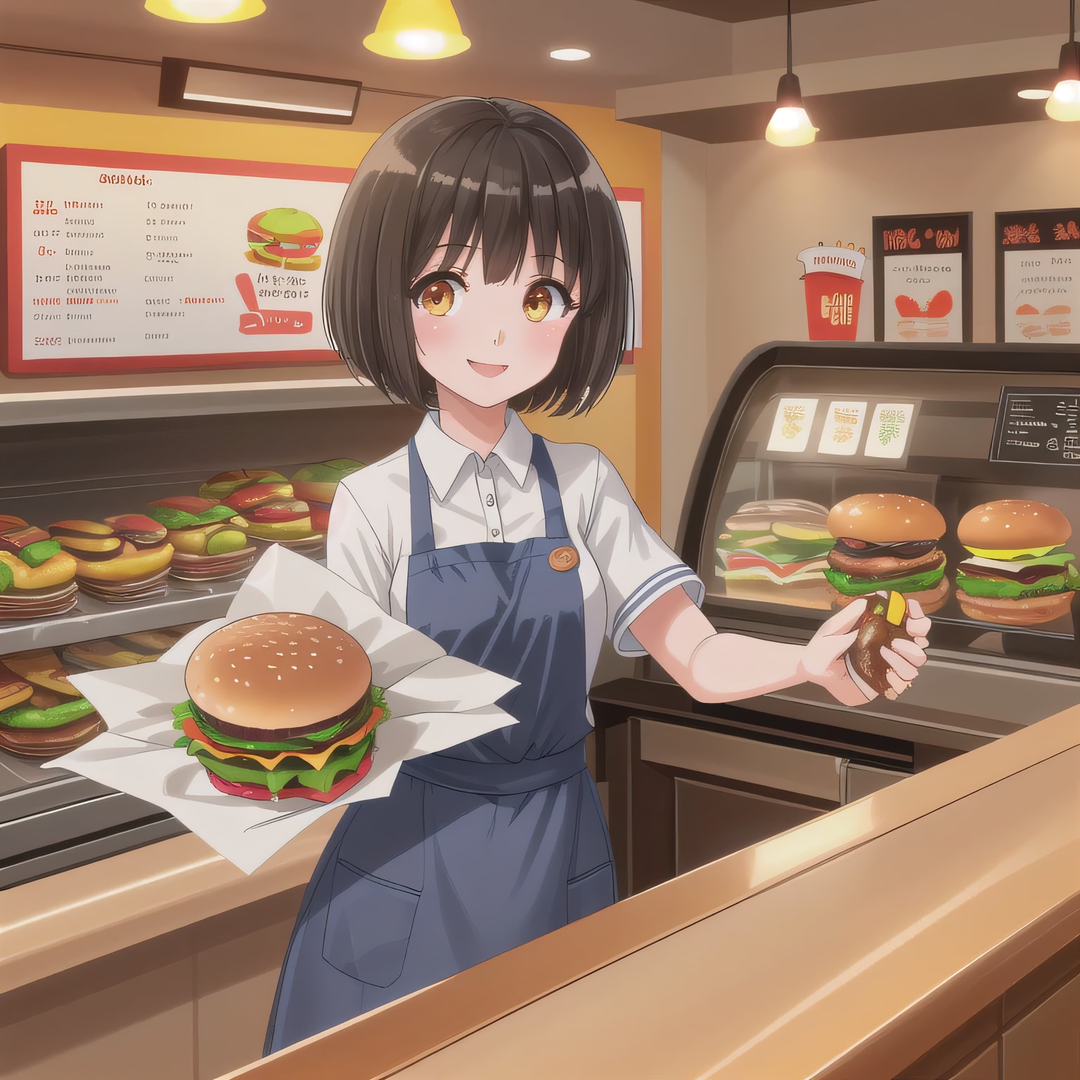 黒髪ボブでクルーの少女５ | の人気AIイラスト・グラビア