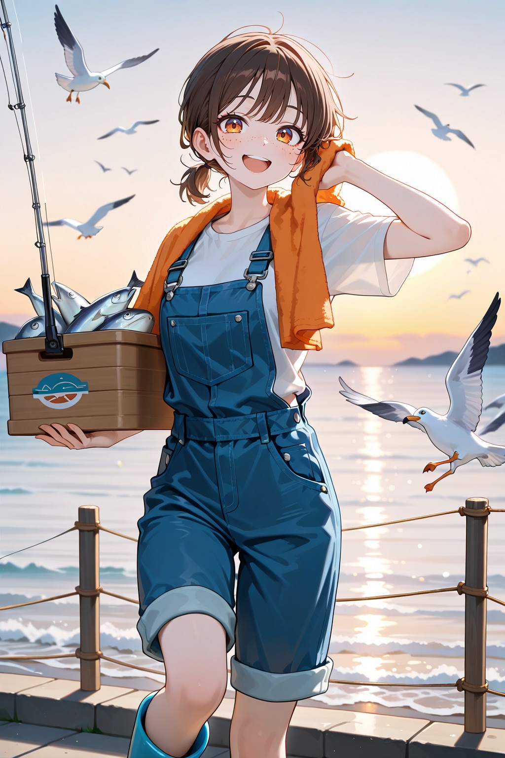 漁港の朝