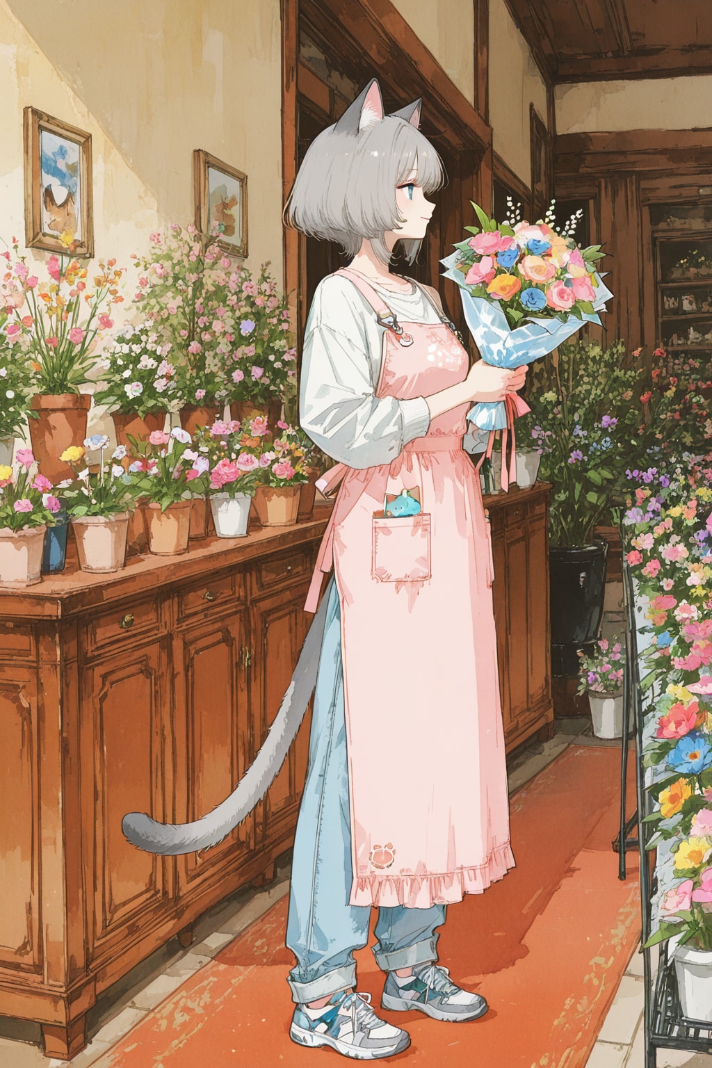 ある花屋の猫店員さん
