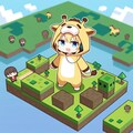 マインクラフト風キリン着ぐるみちび子ちゃん 3枚目