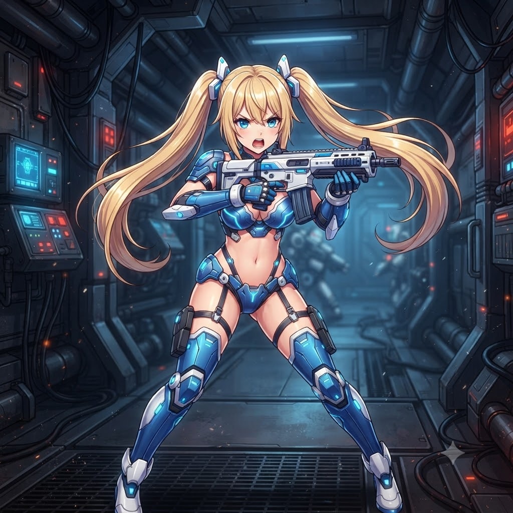 サイバービキニアーマーの女の子