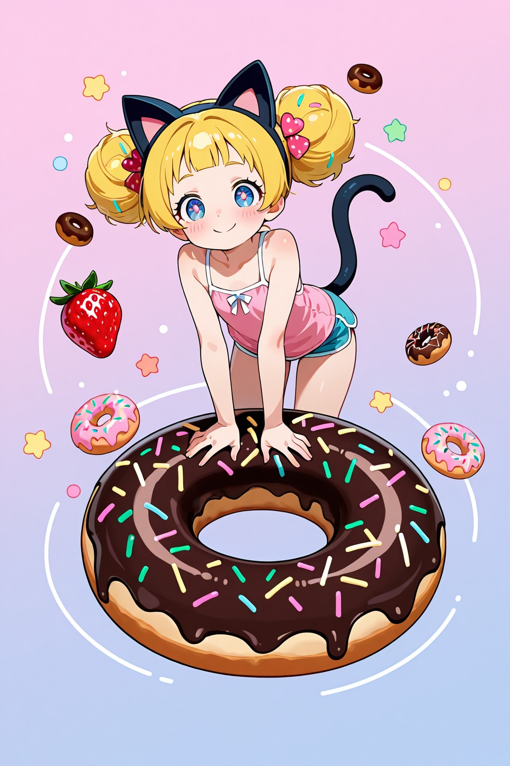 ドーナツ娘 | の人気AIイラスト・グラビア