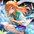 【✨🎋ちちぷい公式投稿企画：夜空🌌✨】🌟 織姫になった冬華ちゃん 💗 2枚目