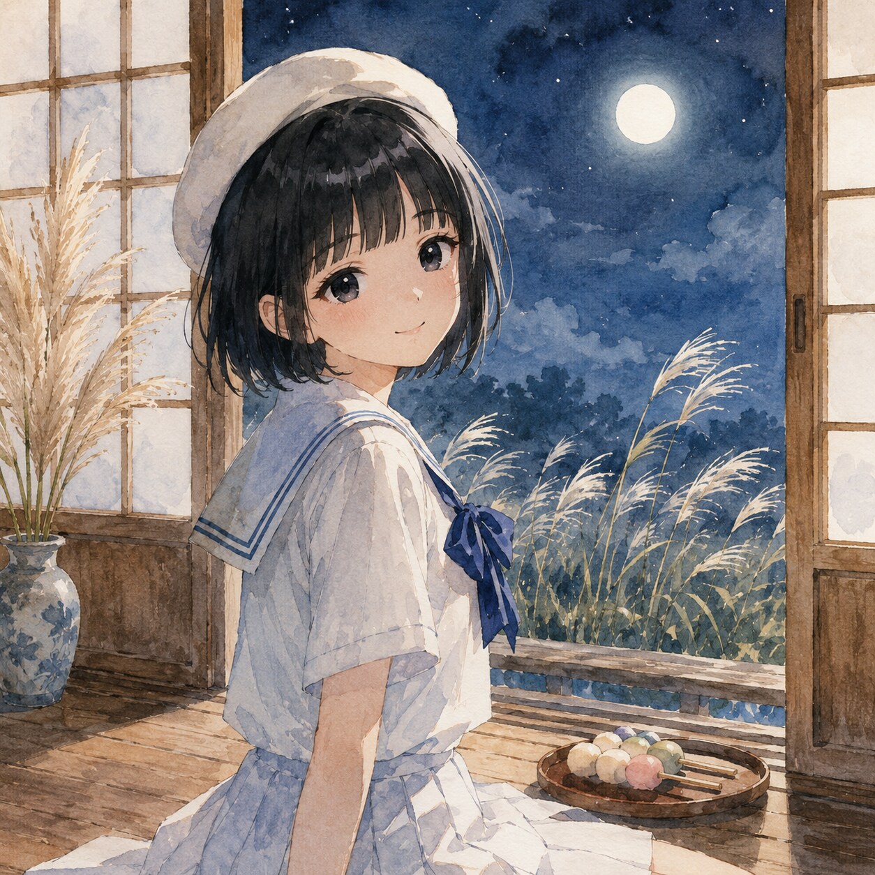 月夜 | の人気AIイラスト・グラビア