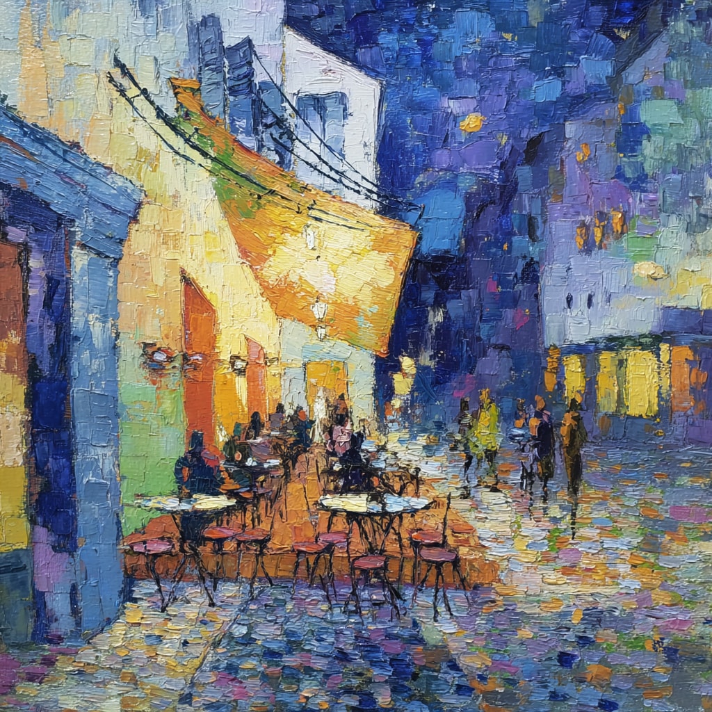 「夜のカフェテラス」へのオマージュ