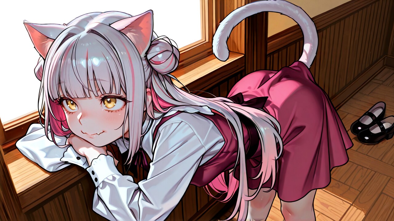 猫娘の服を着たネコ娘 | の人気AIイラスト・グラビア