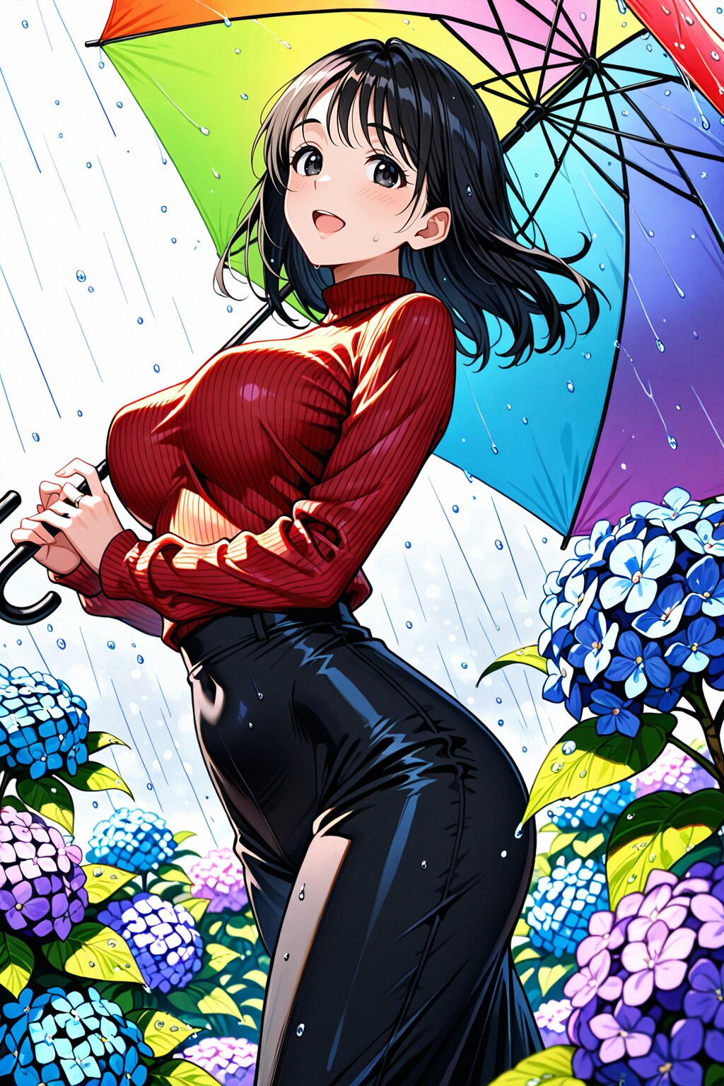 散歩途中の紫陽花