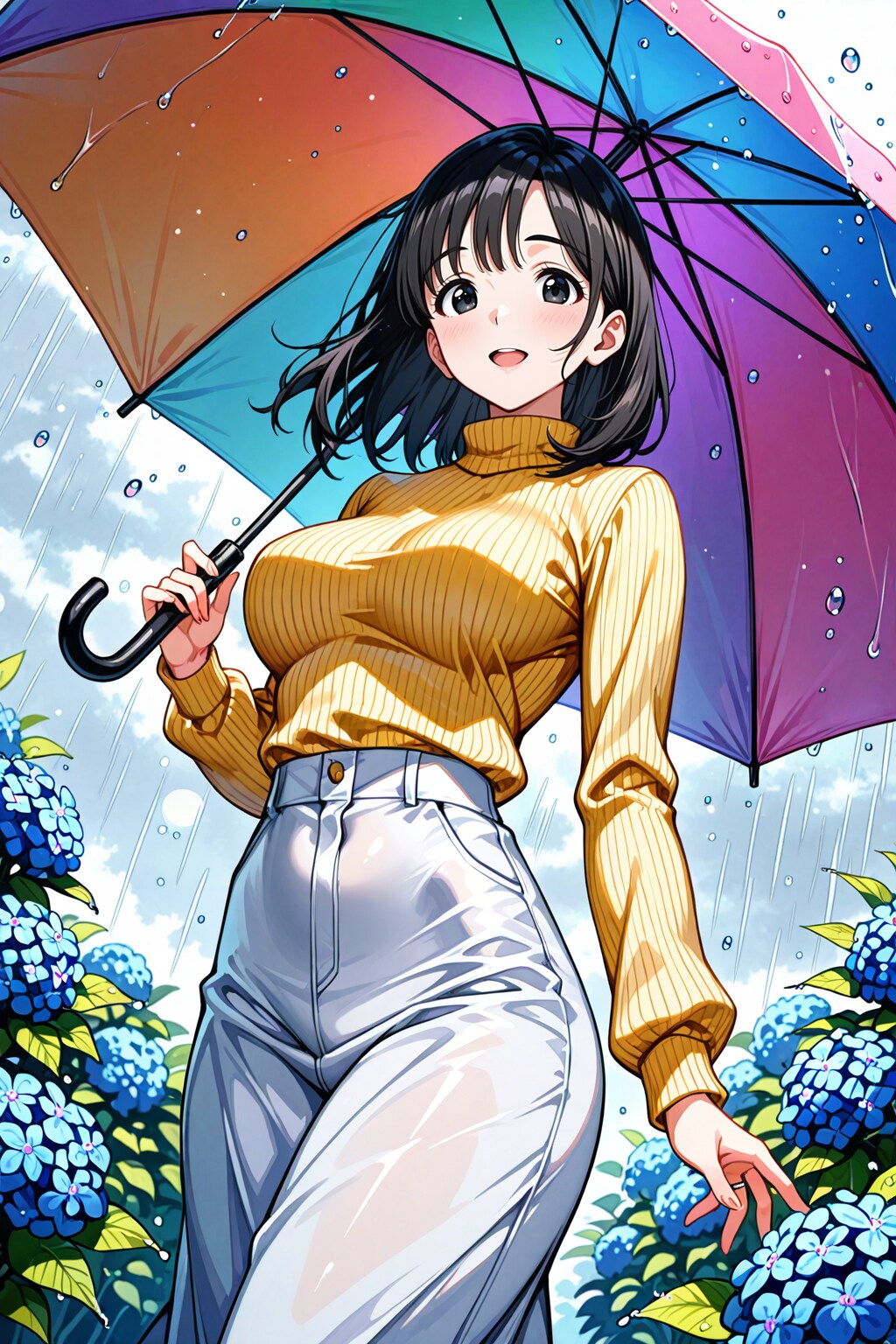 散歩途中の紫陽花