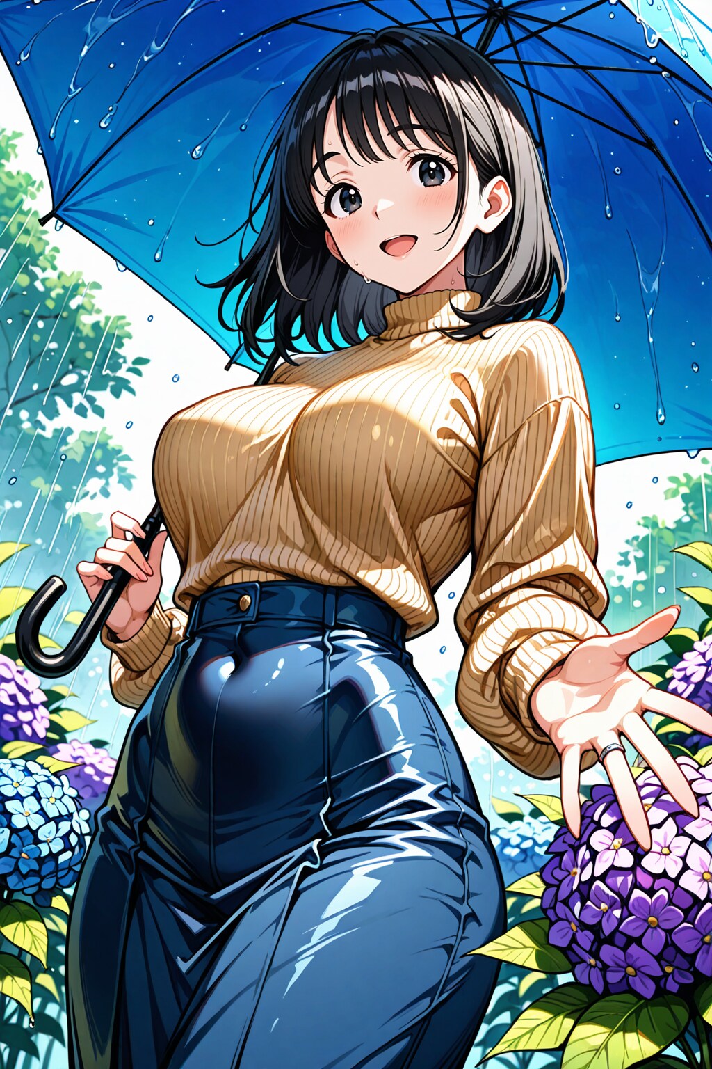 散歩途中の紫陽花