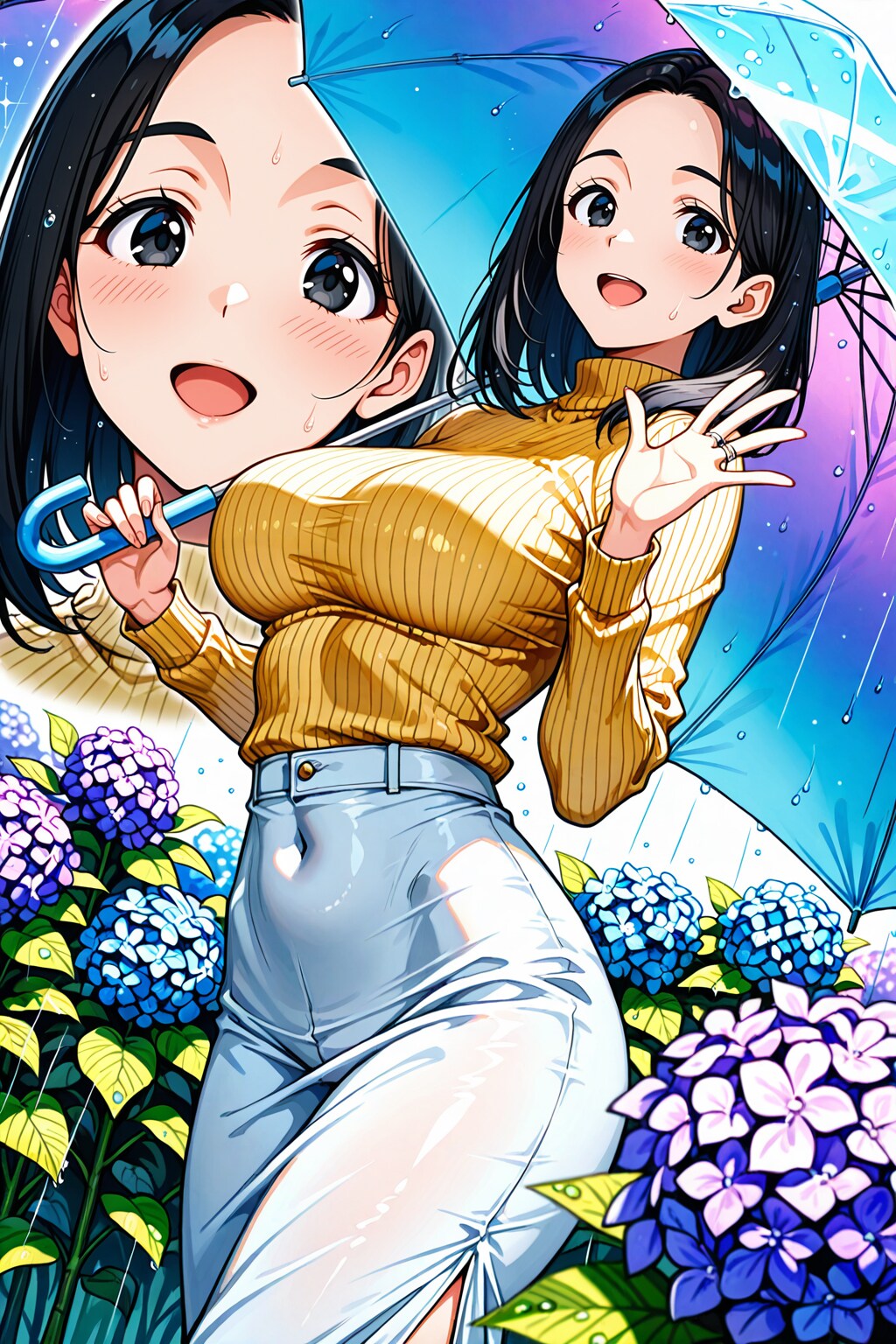 散歩途中の紫陽花