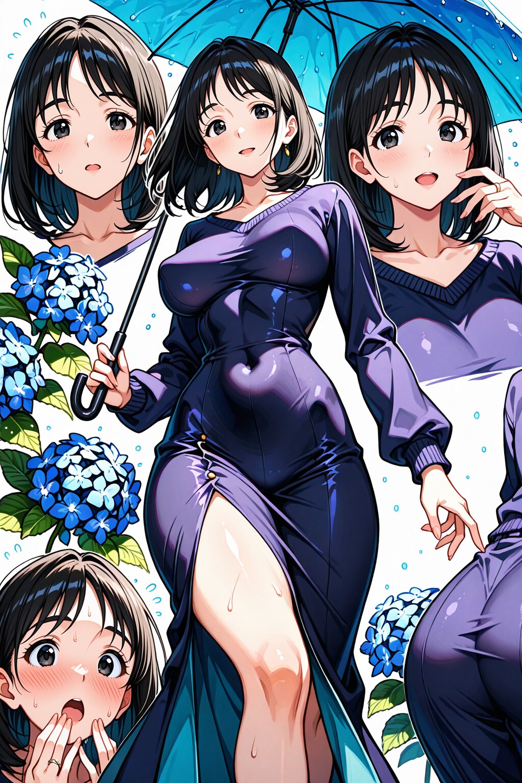 散歩途中の紫陽花