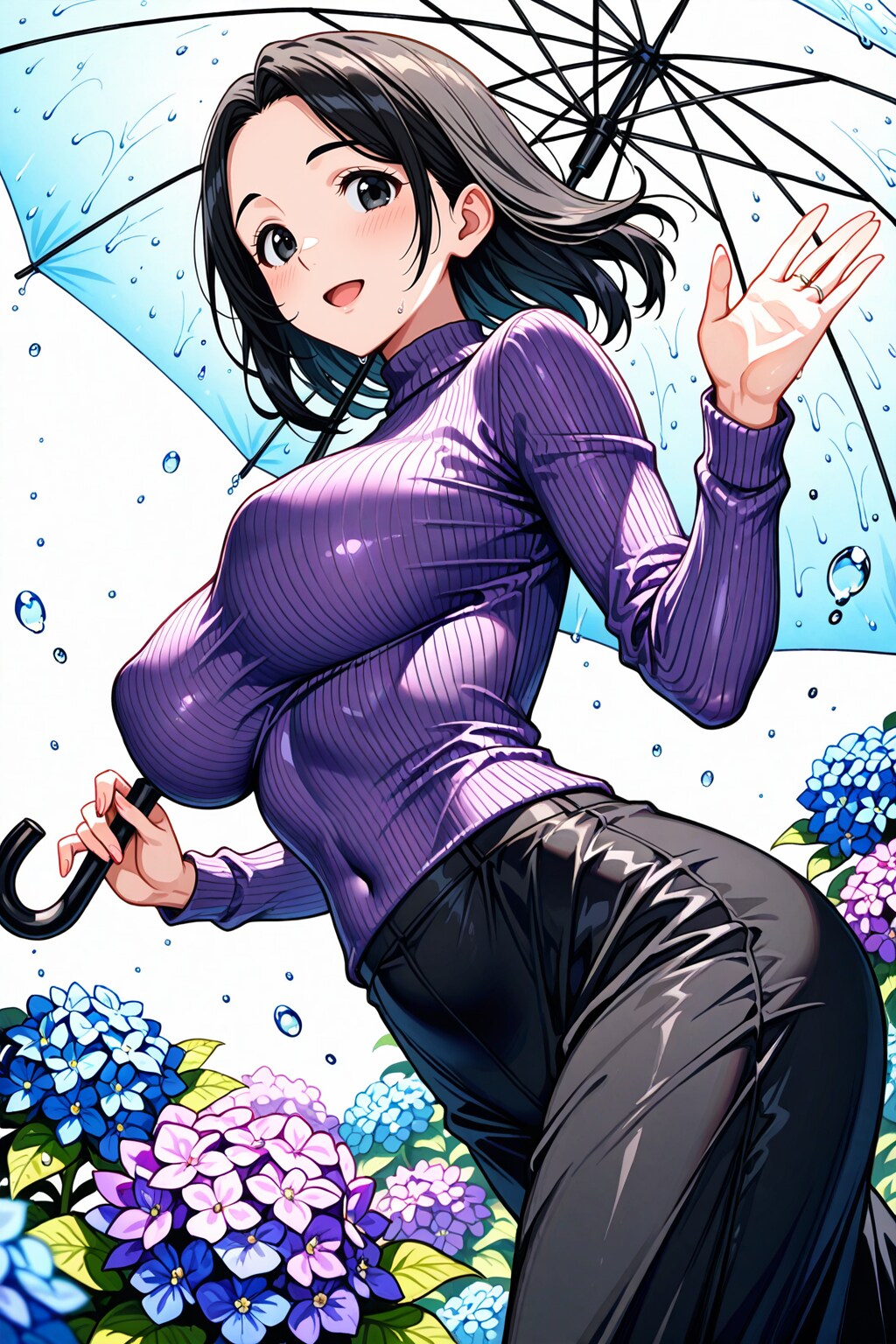 散歩途中の紫陽花