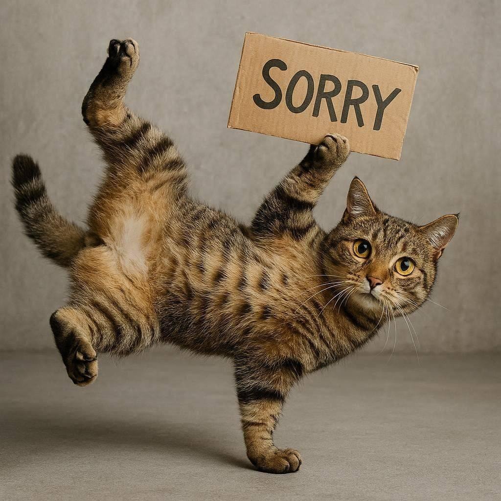 謝罪を要求される猫