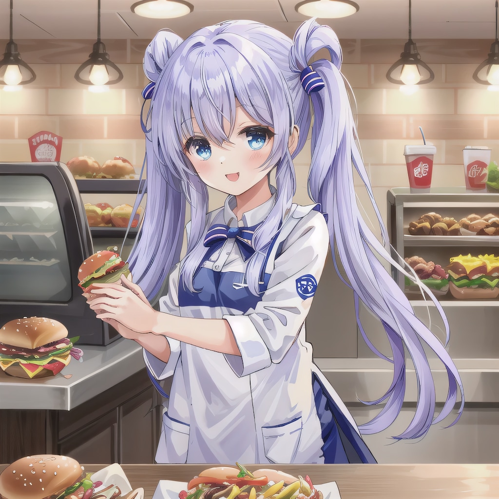 紫髪ロングでクルーの少女９