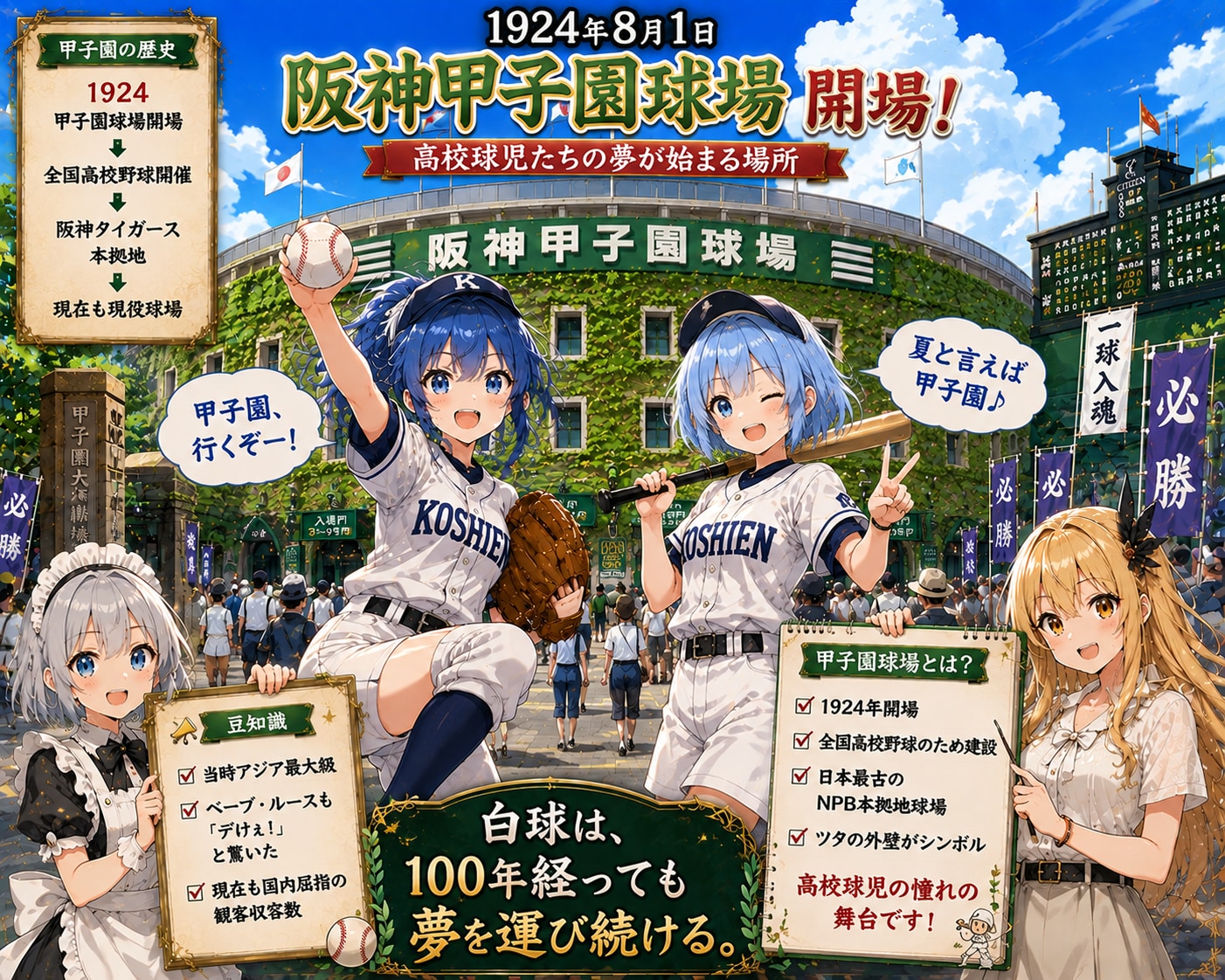 8月1日は甲子園球場が開園した日