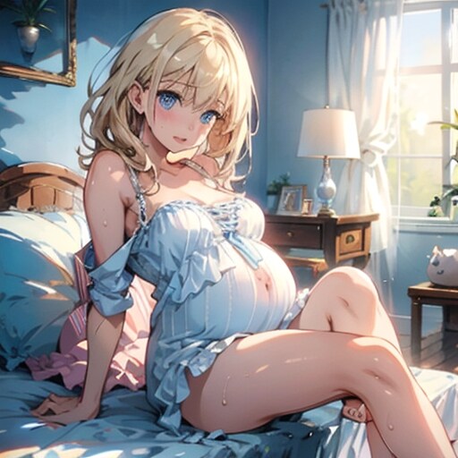 金髪妊婦さん