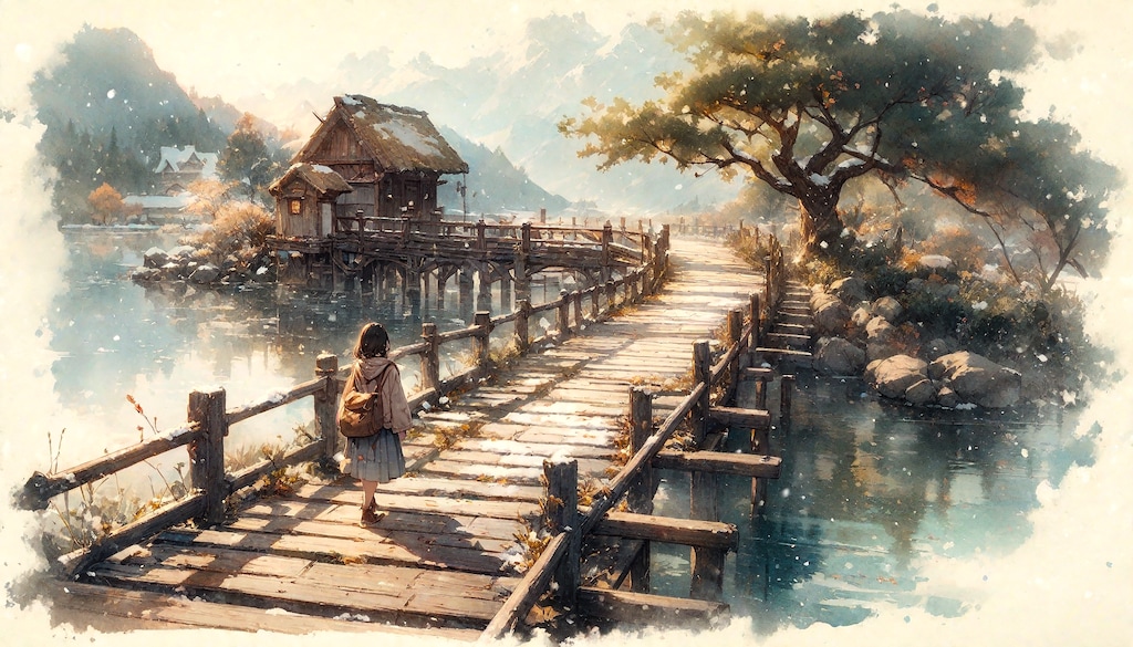 木の橋と少女83