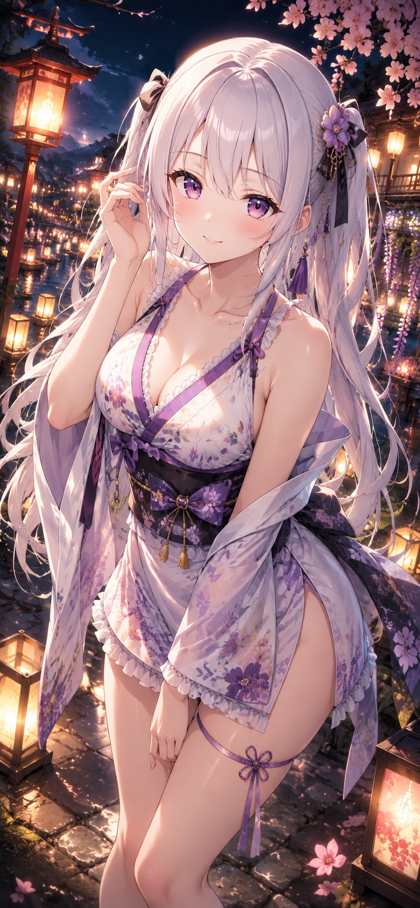 スマホ壁紙サイズ  👘 ̖́-‬ミニ着物と春祭り