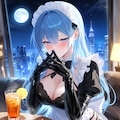 セクシーメイド衣装のラピスさん(PixAI版) 2枚目