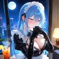 セクシーメイド衣装のラピスさん(PixAI版) 4枚目